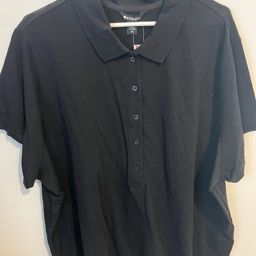 Athleta Black Polo Shirt